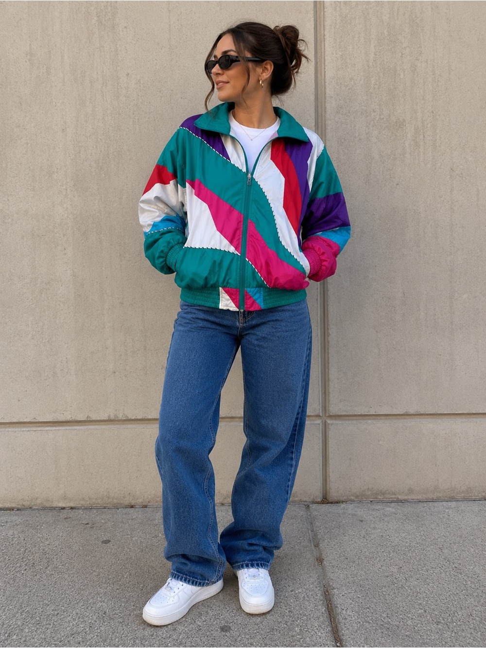 Vintage 80s/90s Lavon Colorful Windbreaker Size L